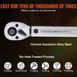 VEVOR Ροπόκλειδο, 1/4-ιντσών Drive Click Torque Wrench 20-200in.lb/3-23n.m, Ρυθμιζόμενο σετ δυναμόκλειδο διπλής κατεύθυνσης, Μηχανικό κιτ ροπόκλειδο ζυγαριών διπλού εύρους με ράβδο επέκτασης προσαρμογέων