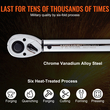 VEVOR Ροπόκλειδο, 1/2 ιντσών Drive Click Torque Wrench 20-250ft.lb/34-340n.m, Σετ δυναμόκλειδο ρυθμιζόμενου διπλής κατεύθυνσης, κιτ ροπόκλειδου μηχανικής ζυγαριάς διπλού εύρους με ράβδο επέκτασης προσαρμογέων
