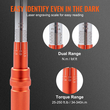 VEVOR Ροπόκλειδο, 1/2 ιντσών Drive Click Torque Wrench 20-250ft.lb/34-340n.m, Σετ δυναμόκλειδο ρυθμιζόμενου διπλής κατεύθυνσης, κιτ ροπόκλειδου μηχανικής ζυγαριάς διπλού εύρους με ράβδο επέκτασης προσαρμογέων