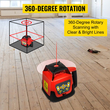 VEVOR Red Rotary Laser Level Self Leveling Measuring Αυτόματη αυτοεπιπεδούμενη στάθμη λέιζερ 360 μοιρών Περιστροφική σάρωση 500m + τρίποδο + 5 μέτρα Προσωπικό
