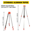 VEVOR Red Rotary Laser Level Self Leveling Measuring Αυτόματη αυτοεπιπεδούμενη στάθμη λέιζερ 360 μοιρών Περιστροφική σάρωση 500m + τρίποδο + 5 μέτρα Προσωπικό