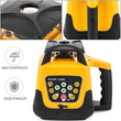 VEVOR Rotary Laser Level Green Beam 500m Εύρος κλίσης ρυθμιζόμενη 360° Περιστροφή με ακρίβεια με τηλεχειριστήριο και δέκτη
