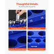 VEVOR Magnetic Socket Organizer Set 6PCS Socket Trays Blue &amp; Red for Metric SAE