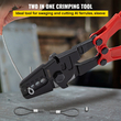 VEVOR 24 ιντσών Swager Crimper 5 κοιλότητας 1/16 έως 3/16 ιντσών Εργαλείο περιτυλίγματος για χάλκινα αλουμίνια οβάλ μανίκια και μανίκια στοπ Εργαλείο πτύχωσης σχοινιού σύρμα Propress Swage Εργαλείο μακριά λαβή Εξοικονόμηση εργασίας