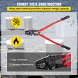VEVOR 24 ιντσών Swager Crimper 5 κοιλότητας 1/16 έως 3/16 ιντσών Εργαλείο περιτυλίγματος για χάλκινα αλουμίνια οβάλ μανίκια και μανίκια στοπ Εργαλείο πτύχωσης σχοινιού σύρμα Propress Swage Εργαλείο μακριά λαβή Εξοικονόμηση εργασίας