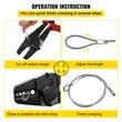 VEVOR 24 ιντσών Swager Crimper 5 κοιλότητας 1/16 έως 3/16 ιντσών Εργαλείο περιτυλίγματος για χάλκινα αλουμίνια οβάλ μανίκια και μανίκια στοπ Εργαλείο πτύχωσης σχοινιού σύρμα Propress Swage Εργαλείο μακριά λαβή Εξοικονόμηση εργασίας