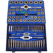 VEVOR 86 PICS Set Tap and Die, Machinist Standard Tapered &amp; Plug Hand Tapping, κοπή, νήμα, διαμόρφωση και κυνήγι κλωστής κιτ με SAE &amp; μετρικές μετρήσεις για χρήση σε γκαράζ, εργαστήριο και μηχανική