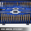 VEVOR 86 PICS Set Tap and Die, Machinist Standard Tapered &amp; Plug Hand Tapping, κοπή, νήμα, διαμόρφωση και κυνήγι κλωστής κιτ με SAE &amp; μετρικές μετρήσεις για χρήση σε γκαράζ, εργαστήριο και μηχανική