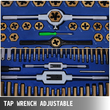 VEVOR 86 PICS Set Tap and Die, Machinist Standard Tapered &amp; Plug Hand Tapping, κοπή, νήμα, διαμόρφωση και κυνήγι κλωστής κιτ με SAE &amp; μετρικές μετρήσεις για χρήση σε γκαράζ, εργαστήριο και μηχανική