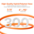 VEVOR Πτυσσόμενος εύκαμπτος σωλήνας αέρα 3/8 IN x 50 FT Hybrid Enclosed Air Hose 300 PSI