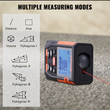 VEVOR Laser Measure, 50 m, ±1,6mm Ακρίβεια μέτρηση απόστασης λέιζερ με 2 επίπεδα φυσαλίδων, μονάδα ft/m/in/ft+in, μετρητής λέιζερ οθόνης LCD με οπίσθιο φωτισμό 50,8 mm, λειτουργία Pythagorean, Μέτρηση απόστασης, περιοχής και όγκου