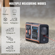 VEVOR Laser Measure, 122 m, ±1,6 mm Ακρίβεια μέτρηση απόστασης λέιζερ με αποθήκευση 100 ομάδων, ft/m/in/ft+in, 61 mm έγχρωμος μετρητής λέιζερ οθόνης LCD, λειτουργία Πυθαγόρειου, μέτρηση απόστασης, περιοχής και όγκου