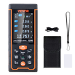 VEVOR Laser Measure, 122 m, ±1,6 mm Ακρίβεια μέτρηση απόστασης λέιζερ με αποθήκευση 100 ομάδων, ft/m/in/ft+in, 61 mm έγχρωμος μετρητής λέιζερ οθόνης LCD, λειτουργία Πυθαγόρειου, μέτρηση απόστασης, περιοχής και όγκου