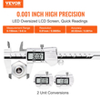 VEVOR 6&quot; 150mm ψηφιακό δαγκάνα Vernier Micrometer χάρακας ABS Μηδενική λειτουργία