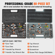 VEVOR Tap and Die Set 80Pcs Metric and SAE Standard Bearing Steel Threading tool