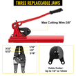 VEVOR Πάγκος Swager Εργαλείο 24\&quot; Wire Rope Swaging Tool with Crimper Cable Bolt Cutter Head Bench Crimper 1/16\&quot;-3/16\&quot; Μανίκια πάγκου από αλουμίνιο/χάλκινο καλώδιο πάγκος από κράμα χάλυβα Swager για 1/2\&quot; Wire Rope Fe