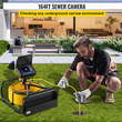 VEVOR Sewer Camera 164FT Cable Pipeline Inspection Camera 4,3 ιντσών TFT LCD οθόνη σωλήνα κάμερας Αδιάβροχη IP68 κάμερα επιθεώρησης αγωγών με 6 τεμάχια LED 8500MAH μπαταρία λιθίου, Λειτουργία DVR, 50M