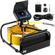 VEVOR Sewer Camera 164FT Cable Pipeline Inspection Camera 4,3 ιντσών TFT LCD οθόνη σωλήνα κάμερας Αδιάβροχη IP68 κάμερα επιθεώρησης αγωγών με 6 τεμάχια LED 8500MAH μπαταρία λιθίου, Λειτουργία DVR, 50M