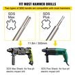 VEVOR Concrete Hole Saw Kit, 1-2/11\&quot;, 1-3/5\&quot;, 2-9/16\&quot;, 3-5/32\&quot;, 3-15/16\&quot; Σετ τρυπανιών SDS Plus &amp; SDS MAX Κόπτης Τοίχων Τρυπών Στέλεχος με Μπέκα 4-1/3\&quot; για σκυρόδεμα, τσιμέντο, πέτρινο τοίχο, Ma