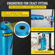 Τρυπάνι VEVOR Core, 2,5\&quot; / 63,5 mm Διάμετρος 5/8\&quot;-11 με σπείρωμα, 9,5\&quot; / 241,3mm Βάθος Διαμαντένιο Εργαλείο οπής ξηρού πυρήνα με μύτη πιλότου &amp; λεπίδα 4,5&quot;, πριονίδια οπής τοιχοποιίας για σκληρό σκυρόδεμα Τούβλο και Β