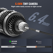 VEVOR Αρθρωτό Borescope Camera με φως, αμφίδρομη αρθρωτή κάμερα ενδοσκοπίου επιθεώρησης με μικροσκοπικό φακό 6,4 mm, οθόνη 5&quot; IPS 1080P HD, 8X Zoom, 8 LED Light Snake κάμερα για αυτοκίνητα, υδραυλικά