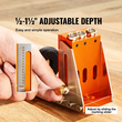 VEVOR 30 Pcs Pocket Hole Jig Kit, Ρυθμιζόμενο και εύχρηστο σύστημα Pocket Hole Jig με βηματικά τρυπάνια, κλειδιά, δαχτυλίδια στοπ τρυπανιού και τετράγωνα μύτες κίνησης, σημάδια διπλής κλίμακας για ξυλουργικά έργα DIY