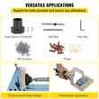 VEVOR Pocket Hole Jig Kit, M4 Ρυθμιζόμενο και εύκολο στη χρήση σύστημα ξυλουργικής ξυλουργικής, Αλουμινένιος εντοπιστής διάτρησης, Εργαλείο γωνίας αρμών οδηγών ξύλου με εξαγωνικές βίδες με τρυπάνι για ξυλουργικά έργα DIY