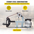 Ταινιοτριβείο VEVOR 2Hp σταθερής ταχύτητας 2 X 82 ιντσών Ιμάντες δίσκου τριβείο με 3 τροχούς λείανσης 110V Πάγκος τριβείο 12 ιντσών Τροχός και επίπεδη βάση εργαλείων για κατασκευή μαχαιριών