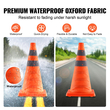VEVOR Safety Cones, 2 Pack 18 ιντσών πτυσσόμενοι κώνοι κυκλοφορίας, κατασκευαστικοί κώνοι με ανακλαστικά κολάρα, φαρδιά βάση και τσάντα αποθήκευσης, για έλεγχο κυκλοφορίας, εκπαίδευση οδήγησης, χώροι στάθμευσης