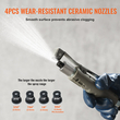 VEVOR 10 Gallon/38L Sandblaster εξοπλισμένο με μετρητή πίεσης βαλβίδας διακοπής ακροφυσίων Κεραμικό ακροφύσιο ελαστικοί τροχοί Grit Blasting Αμμοβολή