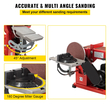 VEVOR Belt Sander 4&quot; x 36&quot;, Disc Combo Sander 6&quot; Ηλεκτρικό ρυθμιζόμενο τριβείο πάγκου 375W Grinder Πάγκος λείανσης με 4 λαστιχένια μαξιλαράκια ποδιών