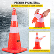VEVOR Safety Cones Κώνοι κυκλοφορίας 12 x 28&quot; Πορτοκαλί ανακλαστικοί κώνοι δρόμου