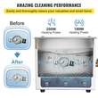 VEVOR Ultrasonic Cleaner, 36KHz~40KHz Ρυθμιζόμενη συχνότητα, 6L 220V, Υπερηχητικό μηχάνημα καθαρισμού με ψηφιακό χρονοδιακόπτη και θερμάστρα, Lab Sonic Cleaner για κέρματα γυαλιών ρολογιών κοσμημάτων, FCC/CE/RoHS