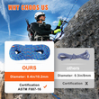 VEVOR 10,2mm Dynamic Climbing Rope 50M(164ft) Outdoor Rock Climbing Rope Blue