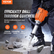 VEVOR Demolition Jack Hammer Θραύση σκυροδέματος 2200W Ηλεκτρικό σφυρί 2 μύτες σμίλης