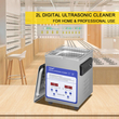 VEVOR Digital Ultrasonic Cleaner 2L Ultrasonic Cleaning Machine 40kHz Sonic Cleaner Machine 316 &amp; 304 Inox Steel Ultrasonic Cleaner Machine with Heater &amp; Timer for Cleaning Jewelry Glasses Watch