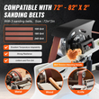 VEVOR Belt Grinder Sander 72 x 2-inch Belt Polisher with VFD 3 Grinding Forms