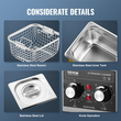 VEVOR 2L Ultrasonic Cleaner με Heater Timer &amp; Basket Digital Sonic Machine