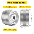 VEVOR Belt Grinder 2&quot;x72&quot; Wheel Set, Complete Belt Knife Grinder Wheel Set, Αλουμίνιο Belt Grinder Wheel Crown, for Knife Grinder 5&quot; Driver Wheel 0,94&quot; Bore 3&quot; Tracking 2&quot; Idler Wheels (5&quot;-3&quot;-2&quot;)