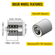 VEVOR Belt Grinder 2&quot;x72&quot; Wheel Set, Complete Belt Knife Grinder Wheel Set, Αλουμίνιο Belt Grinder Wheel Crown, for Knife Grinder 5&quot; Driver Wheel 0,94&quot; Bore 3&quot; Tracking 2&quot; Idler Wheels (5&quot;-3&quot;-2&quot;)