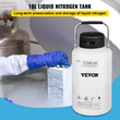 VEVOR 10L Δοχείο υγρού αζώτου Κρυογονικό δοχείο LN2 Tank Dewar με ιμάντες 6τμχ Κάνιστρα για εργαστήριο