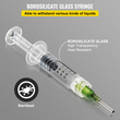 Σύριγγα VEVOR Borosilicate Glass Luer Lock, 1 mL, 100 τμχ επαναχρησιμοποιούμενες γυάλινες σύριγγες με βελόνες 14 Ga αμβλείας άκρης, για εργαστήριο, κτηνίατρο, τέχνη, χειροτεχνία, παχιά υγρά, λάδι, τζελ, κόλλα, μελάνι, μη υποδερμική