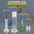 Σύριγγα VEVOR Borosilicate Glass Luer Lock, 1 mL, 100 τμχ επαναχρησιμοποιούμενες γυάλινες σύριγγες με βελόνες 14 Ga αμβλείας άκρης, για εργαστήριο, κτηνίατρο, τέχνη, χειροτεχνία, παχιά υγρά, λάδι, τζελ, κόλλα, μελάνι, μη υποδερμική