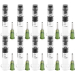 Σύριγγα VEVOR Borosilicate Glass Luer Lock, 1 mL, 100 τμχ επαναχρησιμοποιούμενες γυάλινες σύριγγες με βελόνες 14 Ga αμβλείας άκρης, για εργαστήριο, κτηνίατρο, τέχνη, χειροτεχνία, παχιά υγρά, λάδι, τζελ, κόλλα, μελάνι, μη υποδερμική