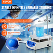 Μαγνητικός αναδευτήρας θερμής πλάκας VEVOR Max 716°F/380°C Αναδευτήρας θερμής πλάκας 0-2000 σ.α.λ.