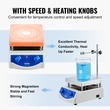 Μαγνητικός αναδευτήρας θερμής πλάκας VEVOR Max 716°F/380°C Αναδευτήρας θερμής πλάκας 0-2000 σ.α.λ.
