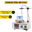 VEVOR 85-2 Magnetic Stirrer with Heating Plate 1000ml Hotplate Laboratory Magnetic Stirrer 300W Ψηφιακή οθόνη