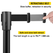 VEVOR Crowd Control Stanchion Stanchion Σετ 8 τεμαχίων με μαύρη ζώνη 6,6 ft/2 m