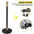 VEVOR Crowd Control Stanchion Stanchion Σετ 6 τεμαχίων με μαύρο βελούδινο σχοινί