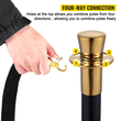 VEVOR Crowd Control Stanchion Stanchion Σετ 6 τεμαχίων με μαύρο βελούδινο σχοινί